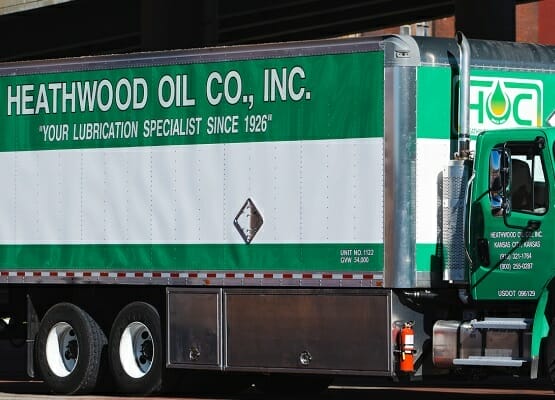 Heathwood Oil truck banner